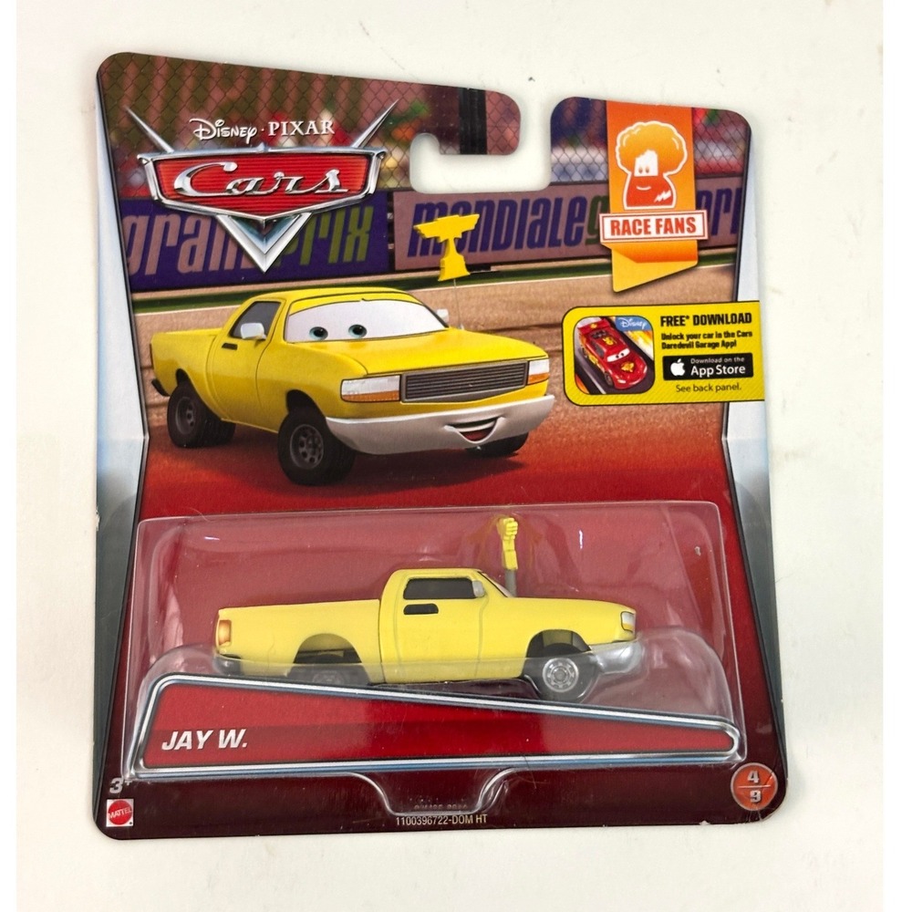 2015 Disney Pixar Cars Jay W #4/9 Race Fans CJM25 Mattel Diecast Sealed